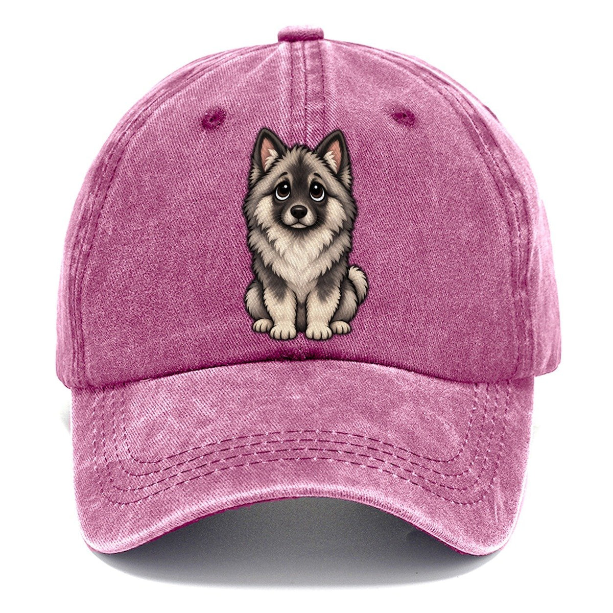 Keeshond Sitting Sweetheart Classic Cap – Dusty Rose