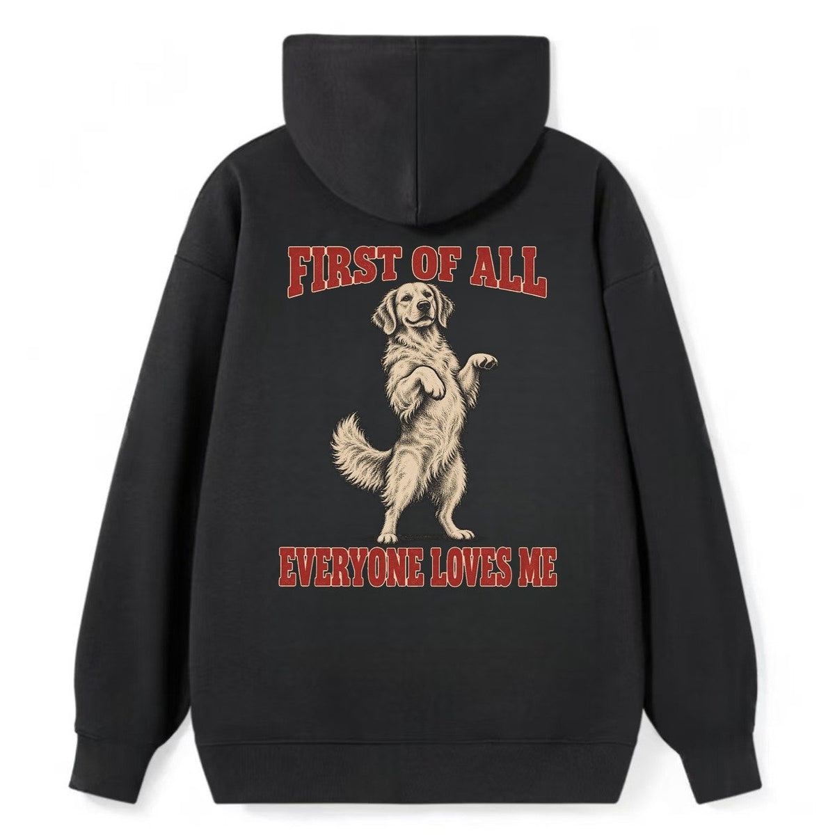 Golden Retriever Dog Declarations Classic Pullover Hoodie – Black