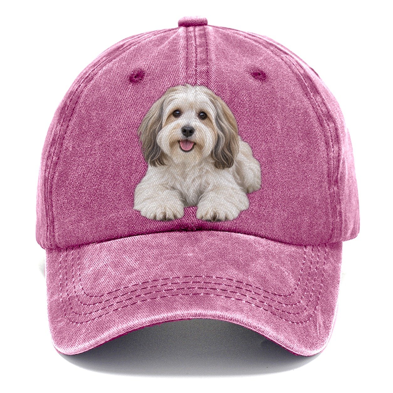 Havanese Lying Down Top Breeds Classic Cap – Dusty Rose