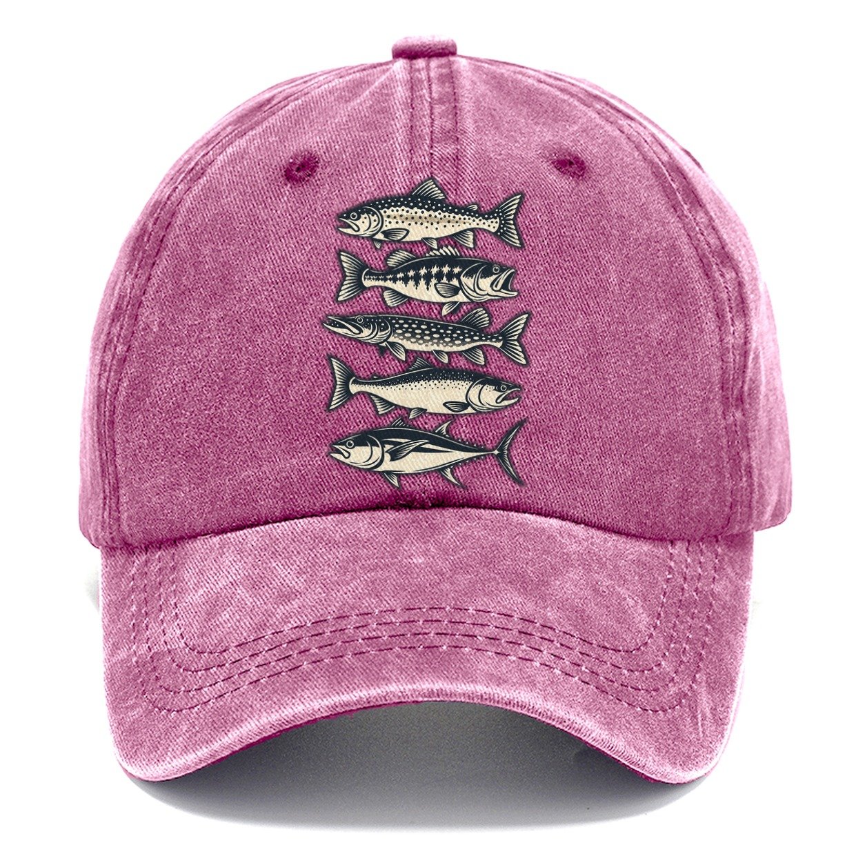Fish School Stack Fishing Elegant Classic Cap – Dusty Rose