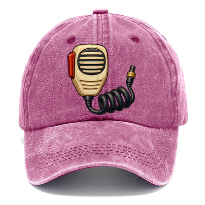 Hand Mic And Coiled Cord Amateur Radio Classic Cap – Dusty Rose