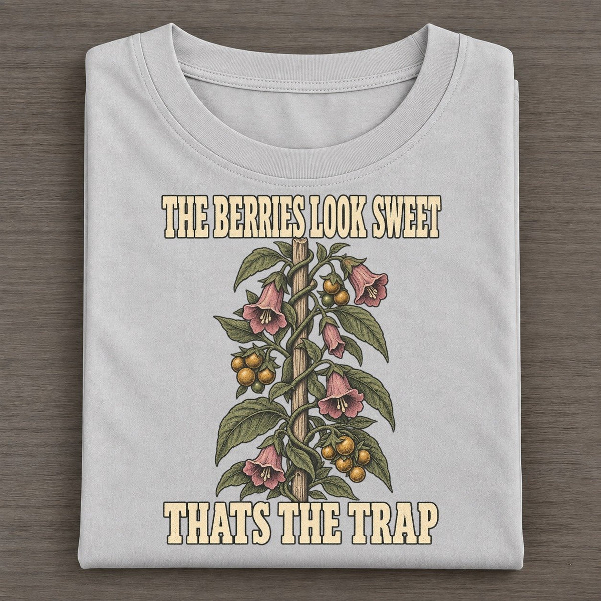 Thats The Trap Botanical Warnings Classic T-shirt – Grey