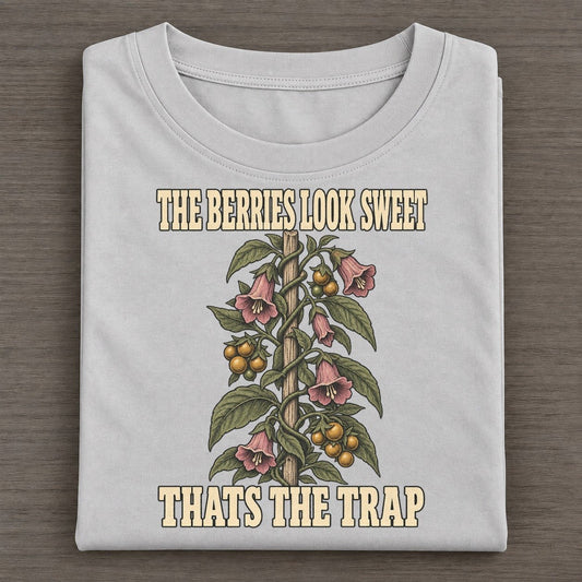 Thats The Trap Botanical Warnings Classic T-shirt – Grey