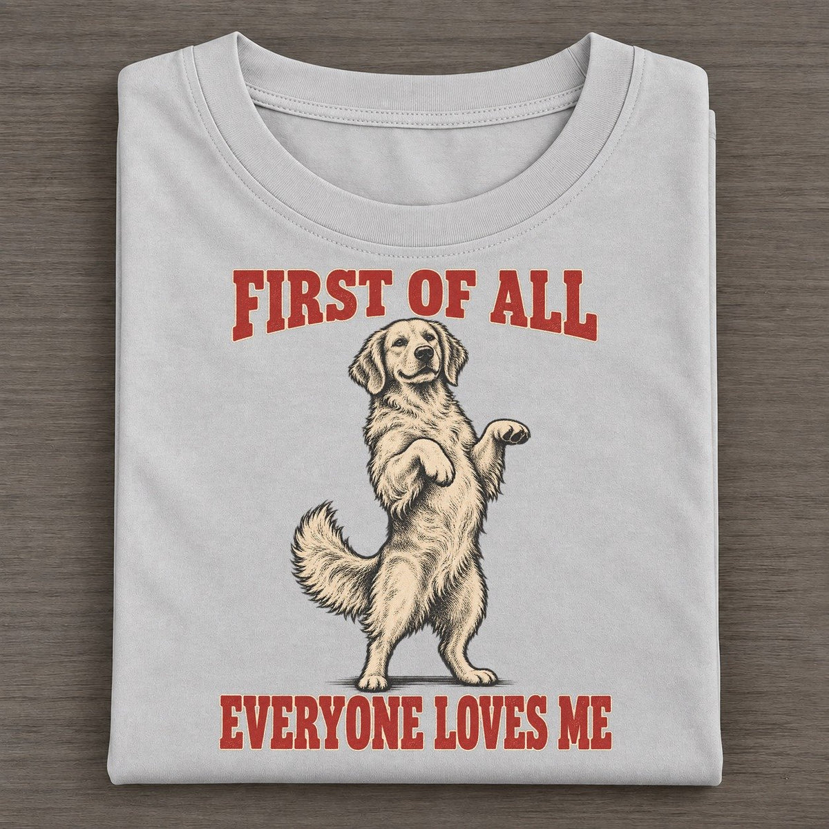 Golden Retriever Dog Declarations Classic T-shirt – Grey
