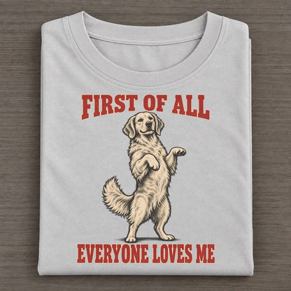 Golden Retriever Dog Declarations Classic T-shirt – Grey