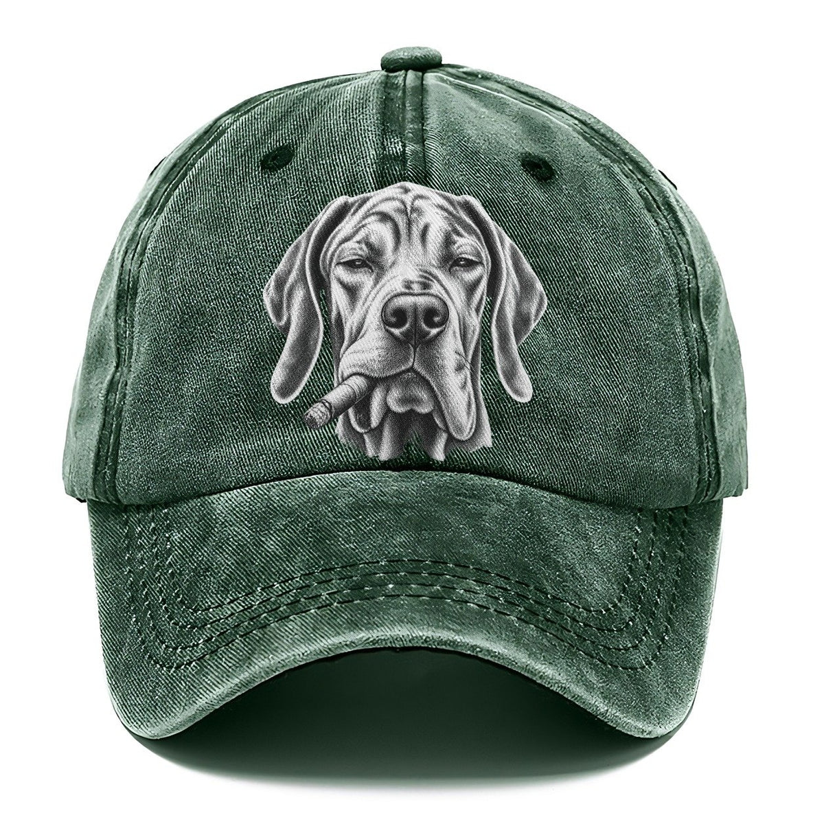 Great Dane A Lit Cigar Smoking Dogs Smoking Dogs Portraits Classic Cap – Forest Mist