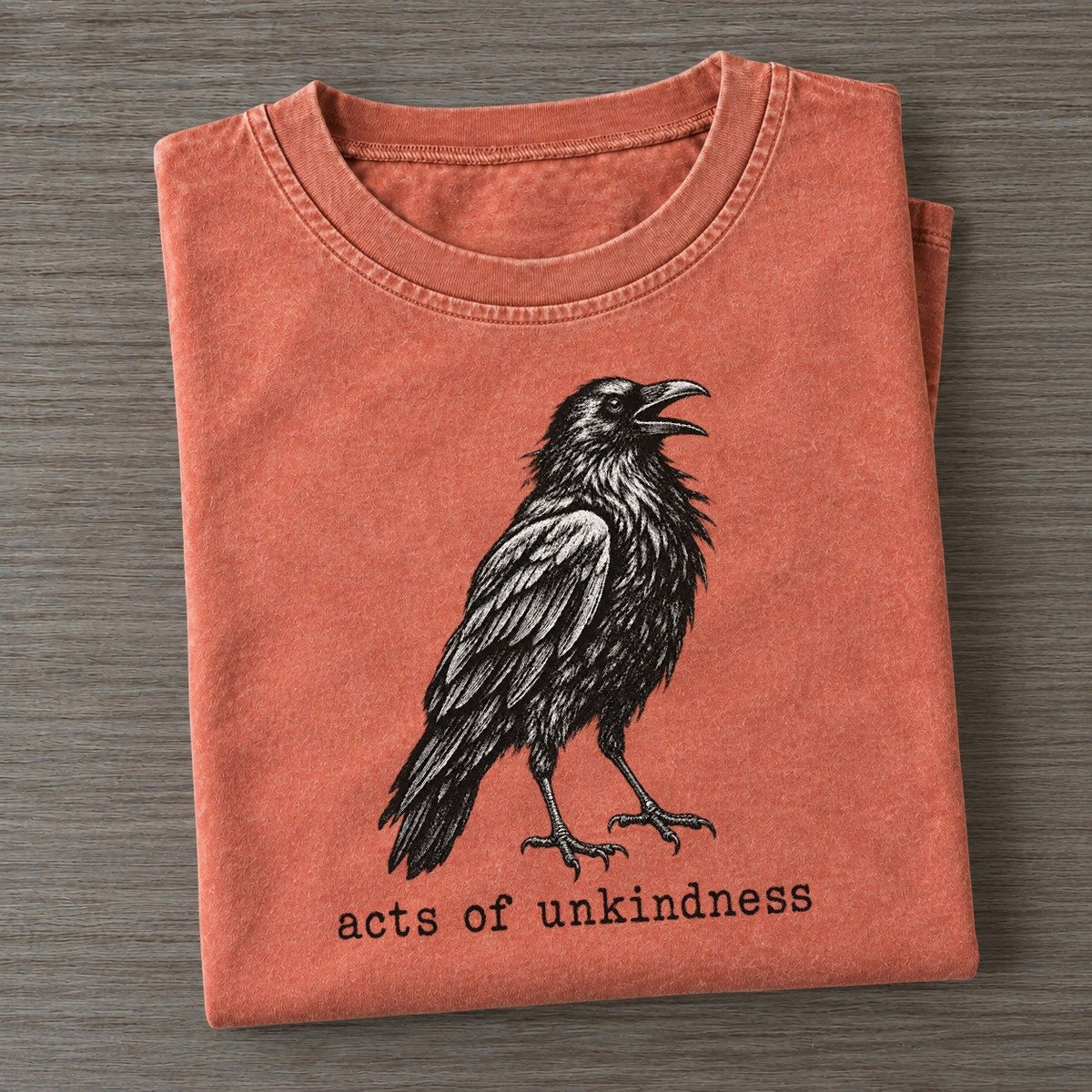 Acts Of Unkindness Collective Nouns Vintage T-shirt – Terracotta