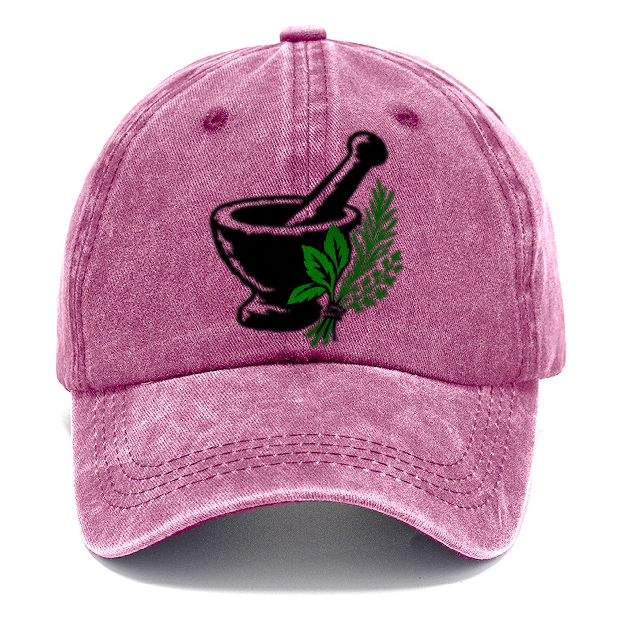 Mortar And Pestle With Herbs Witch Magic Classic Cap – Dusty Rose