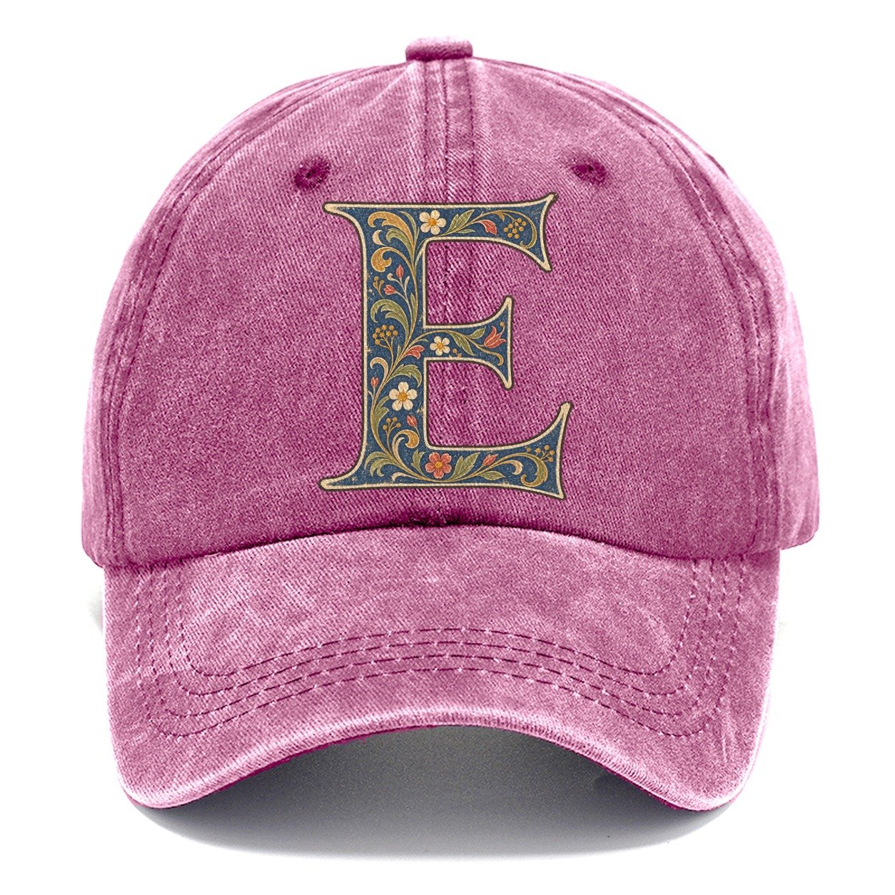 Wildflower E Monogram Classic Cap – Dusty Rose