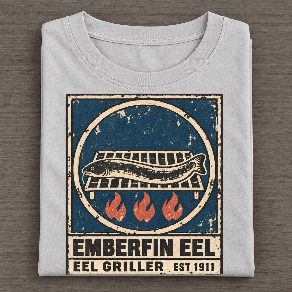 Emberfin Eel Griller Noren Trade Co Classic T-shirt – Grey
