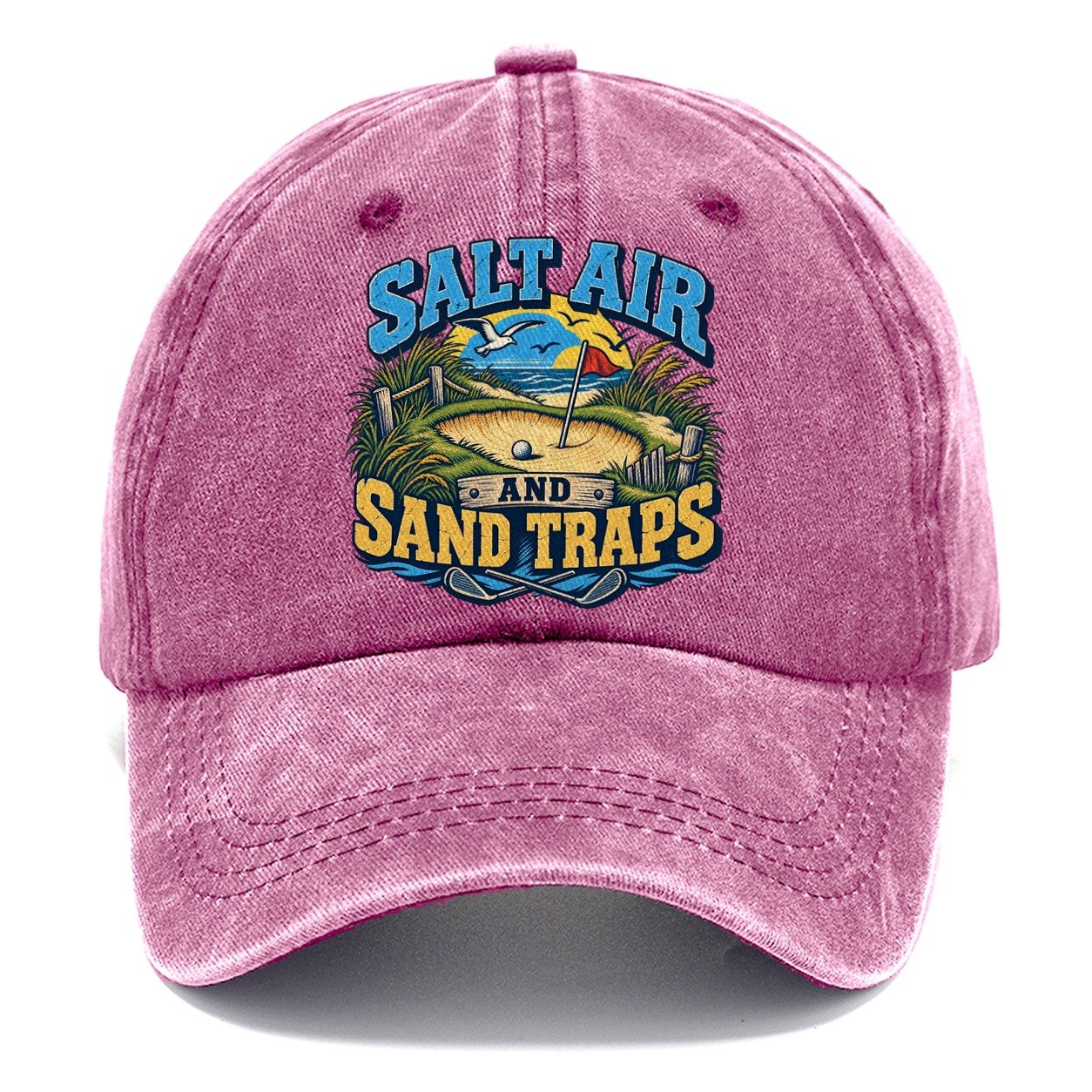 Salt Air And Sand Traps Golf Life Classic Cap – Dusty Rose