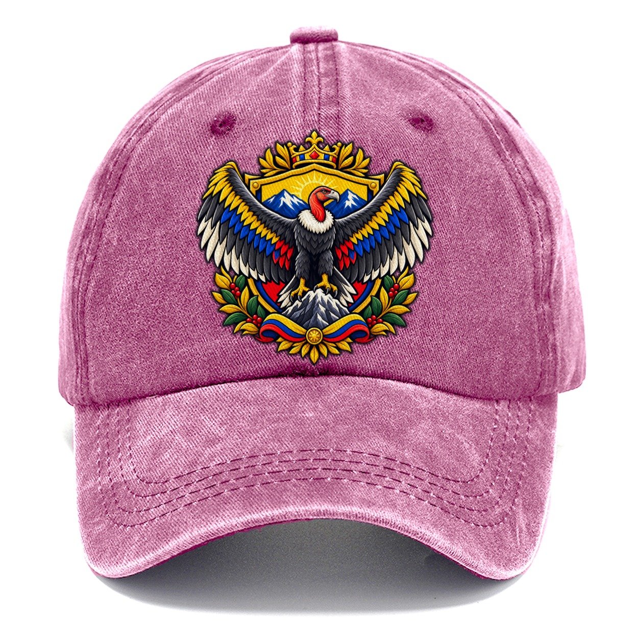 Colombia Heraldic Crest Country Logos Classic Cap – Dusty Rose