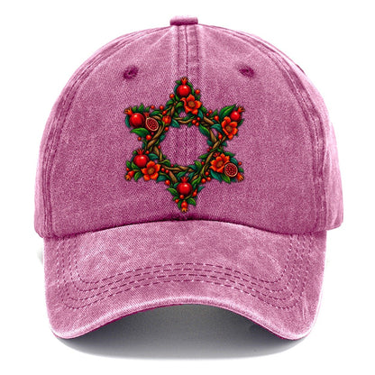 Star Of David Floral Bloom Judaism Heritage Classic Cap – Dusty Rose