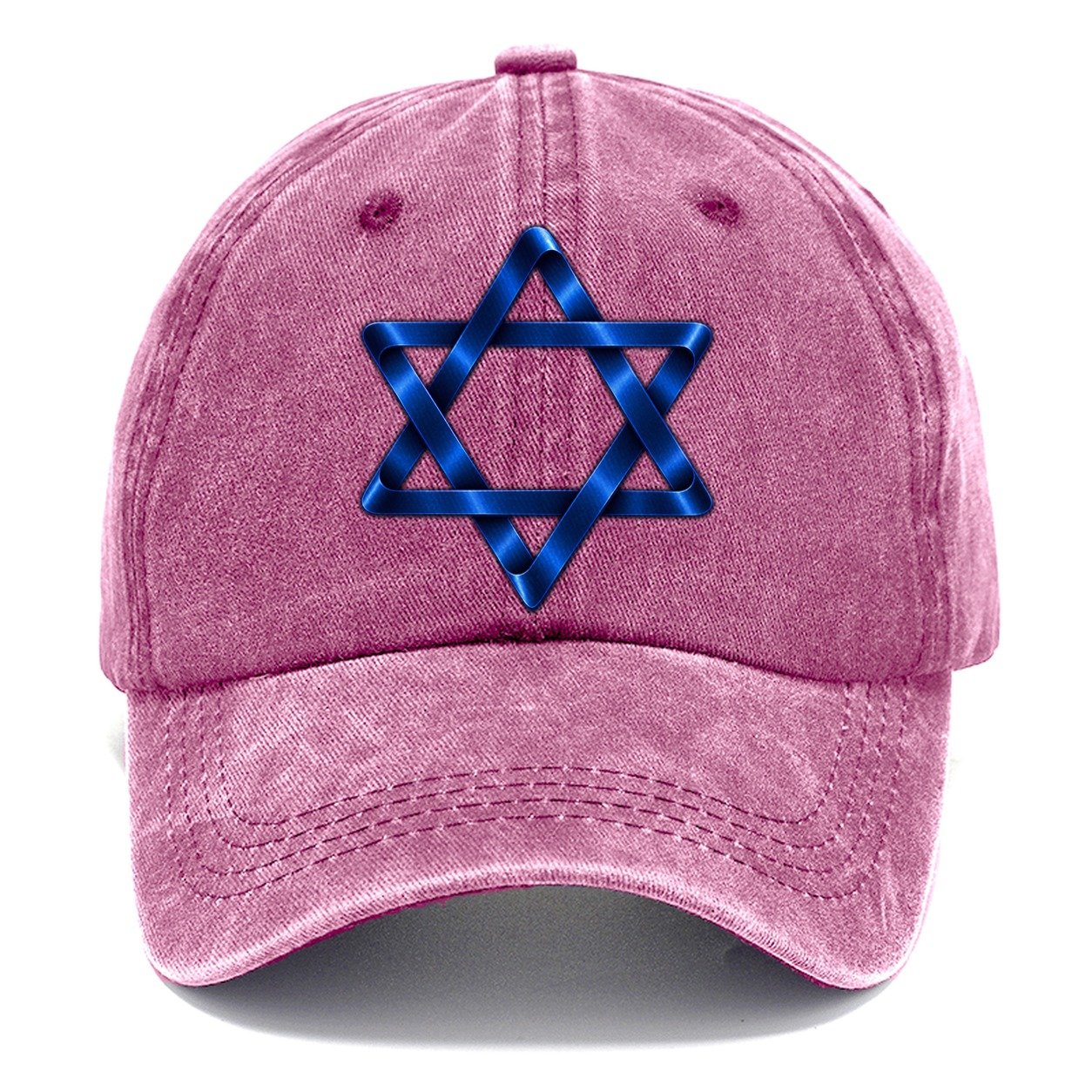 Star Of David Single Line Judaism Heritage Classic Cap – Dusty Rose