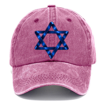 Star Of David Single Line Judaism Heritage Classic Cap – Dusty Rose