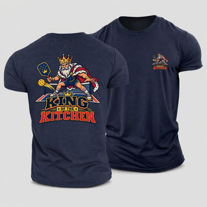 King Of The Kitchen Pickleball Life Cotton T-Shirt – Navy