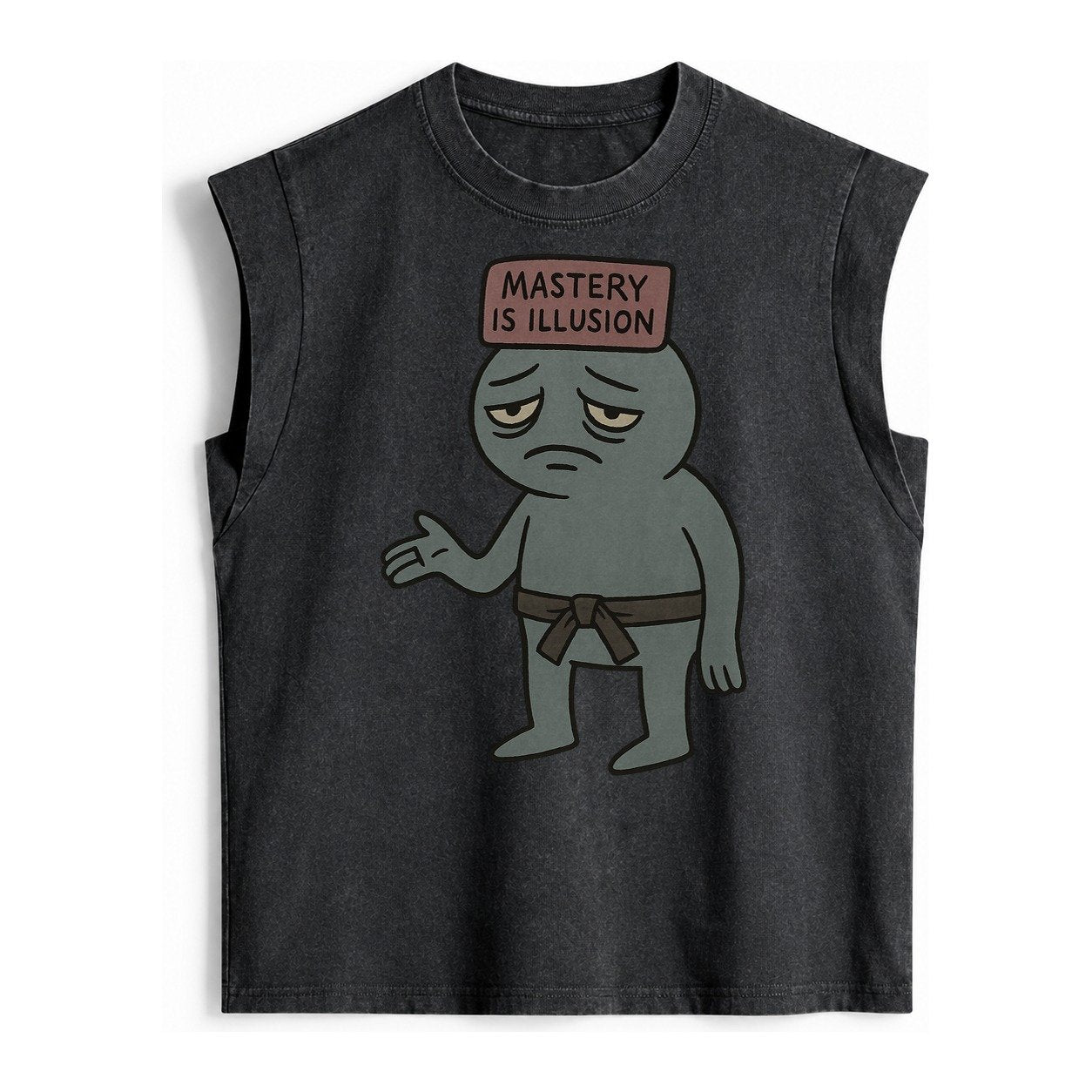 Black Pug Charming Companion Vintage Washed Tank – Black