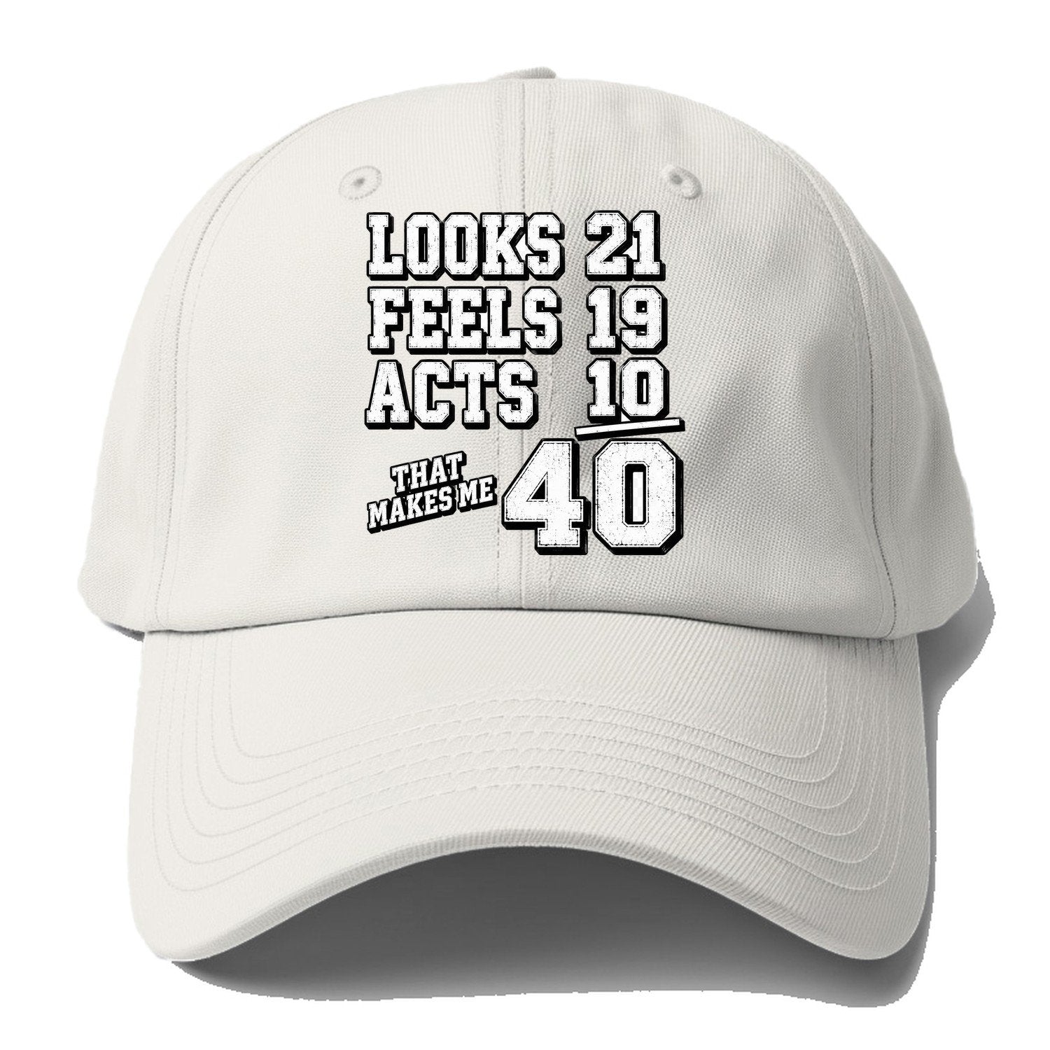 Looks Feels Acts 40 Baseball Cap – Off White