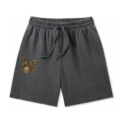 Drum Kit Washed Shorts – Dark Gray