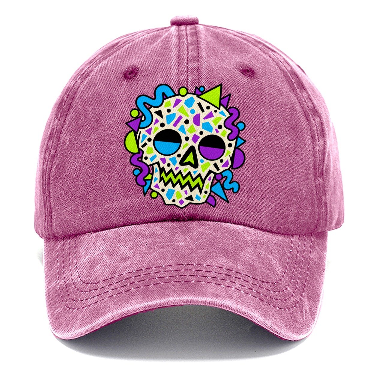 Confetti Skull Crazy Styles Classic Cap – Dusty Rose