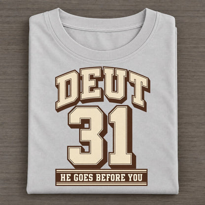 Deuteronomy 31 Varsity Chapel Varsity Classic T-shirt – Grey