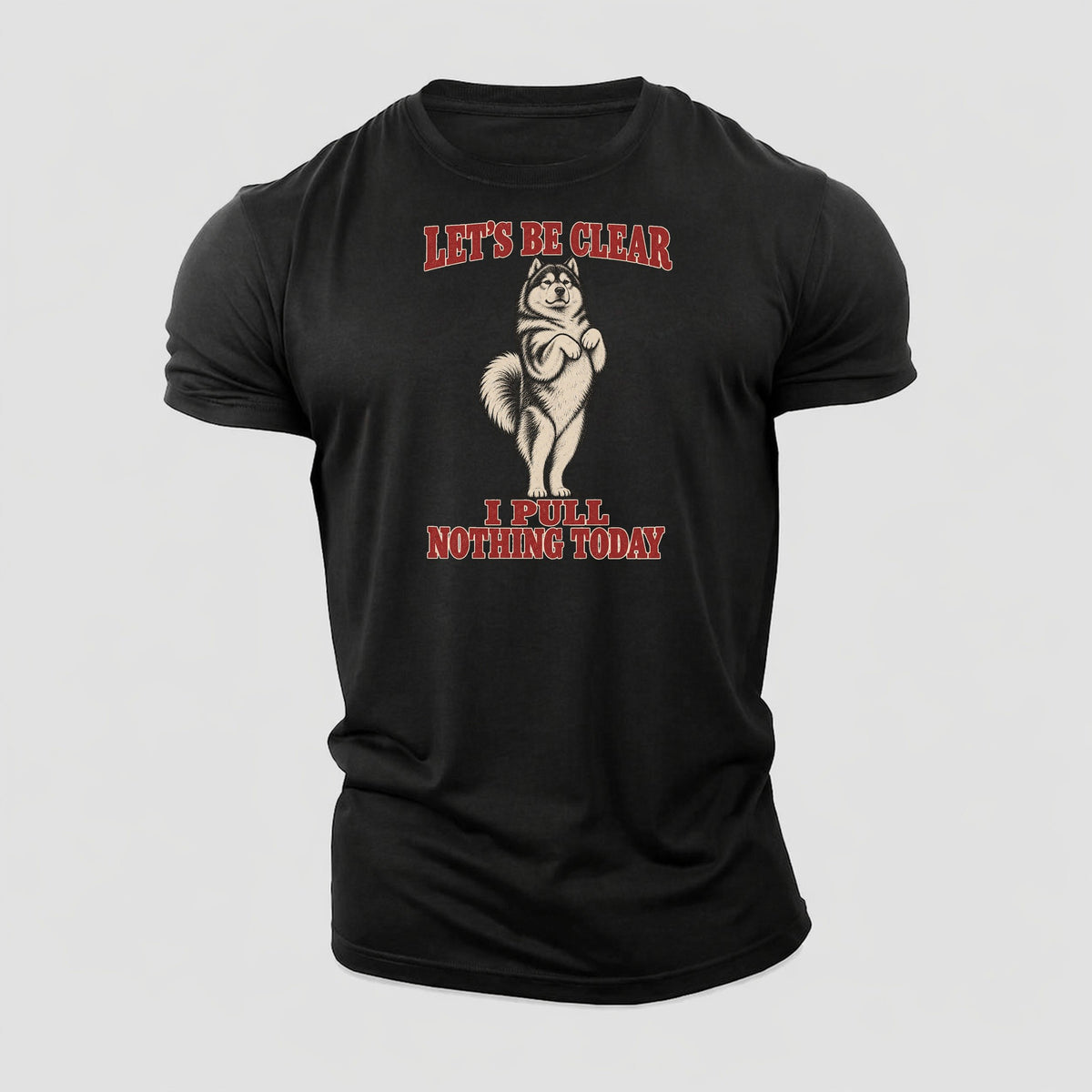 Alaskan Malamute Dog Declarations Cotton T-Shirt – Black