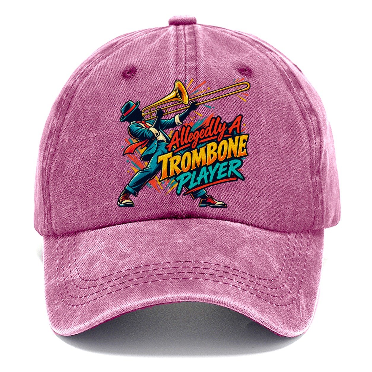 Allegedly A Trombone Player Music Instruments Classic Cap – Dusty Rose