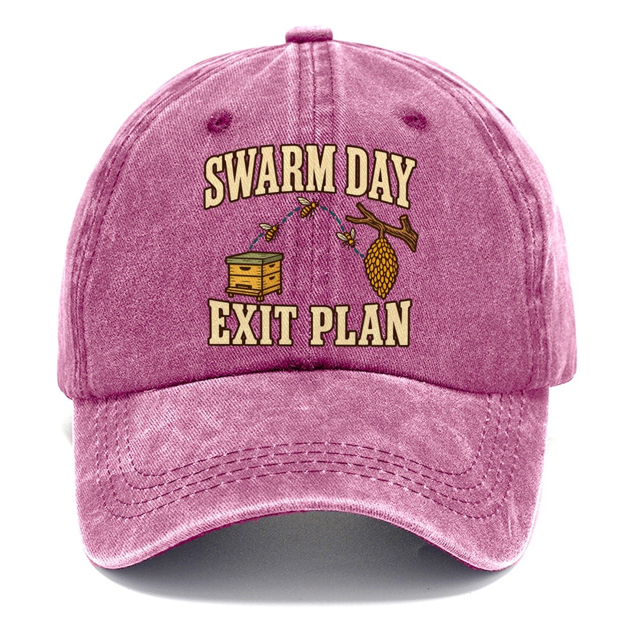 Swarm Day Exit Plan Beekeeping Classic Cap – Dusty Rose
