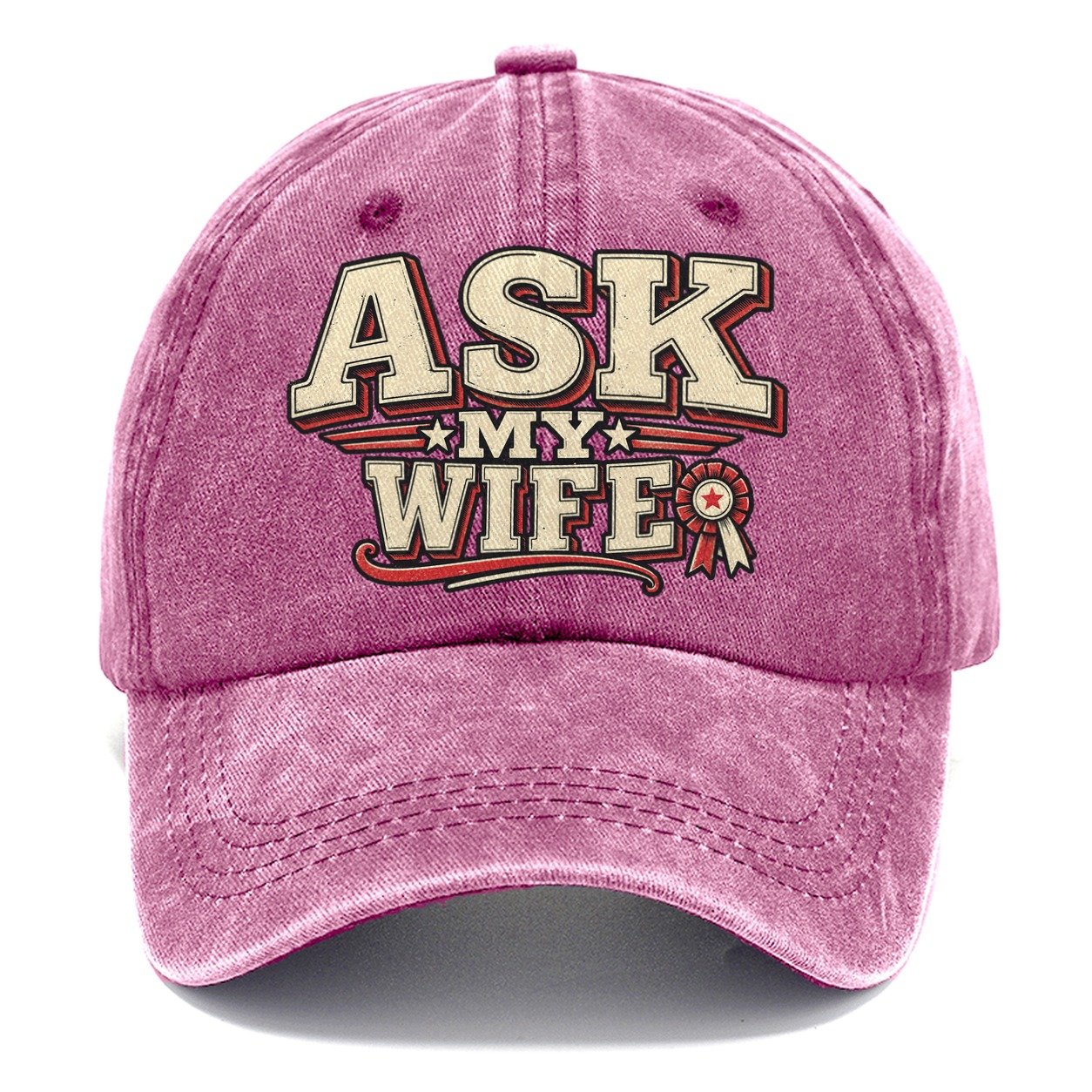 Ask My Wife American Wit Classic Cap – Dusty Rose