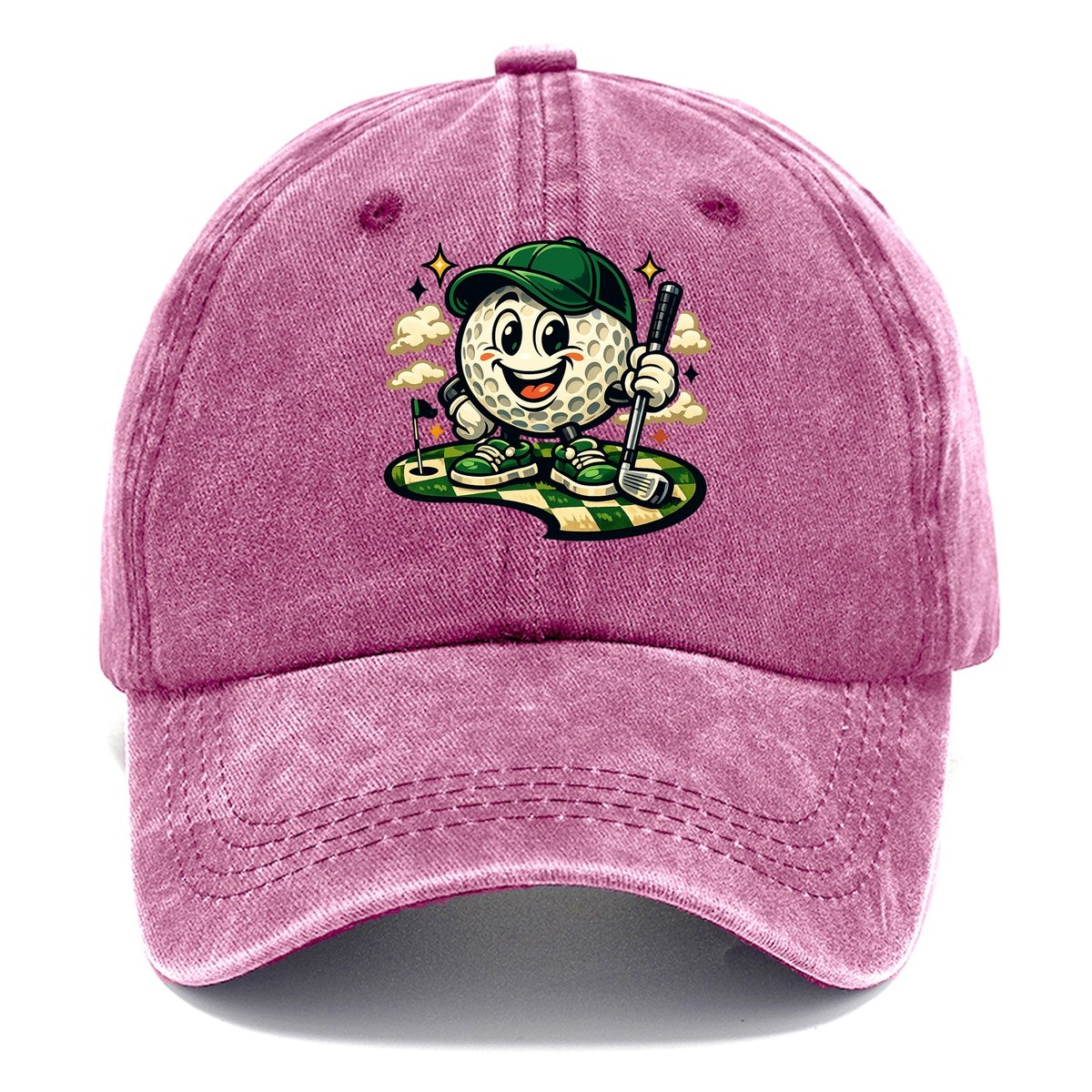 Green Fairway Mascot Classic Cap – Dusty Rose