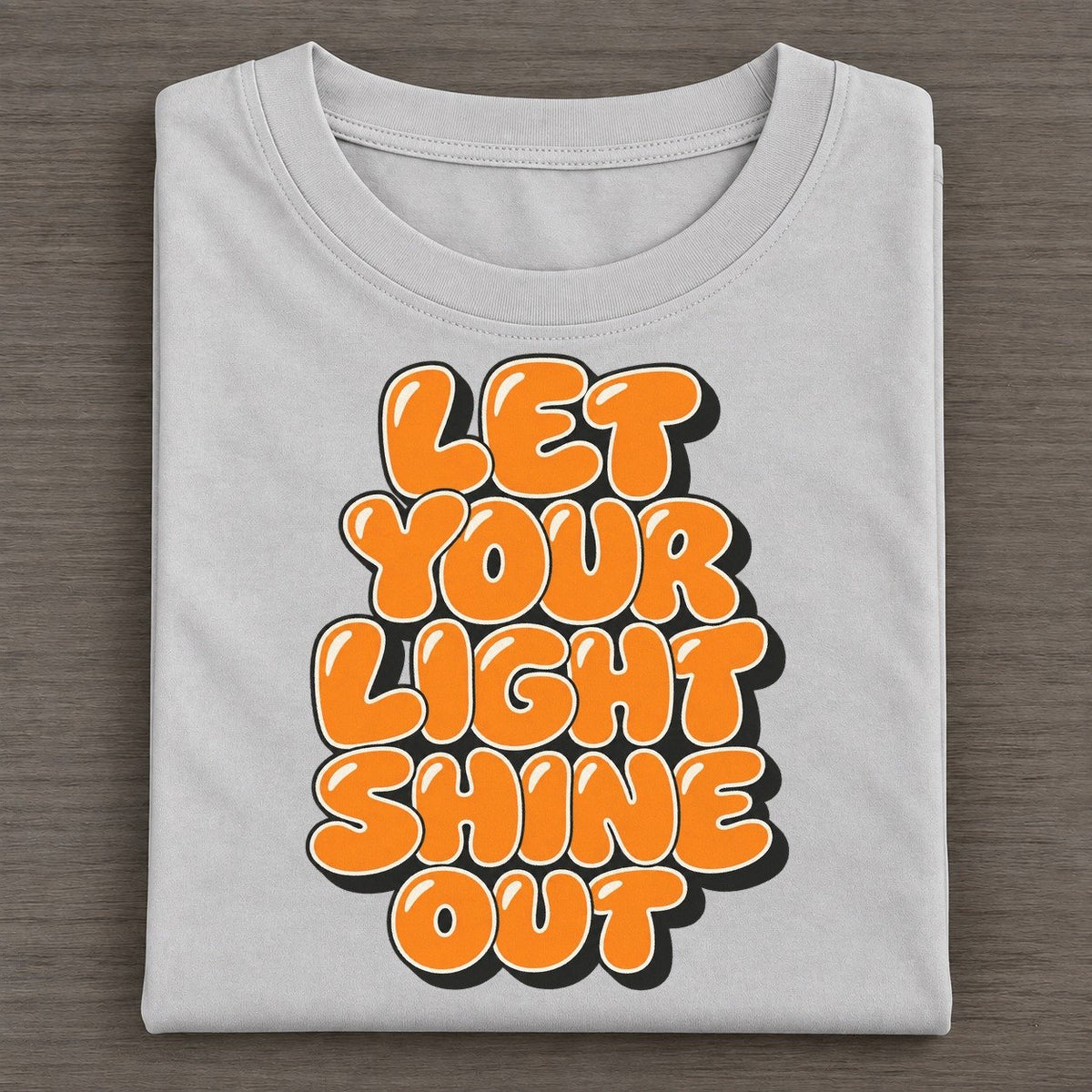 Let Your Light Shine Out Sunday Puff Classic T-shirt – Grey
