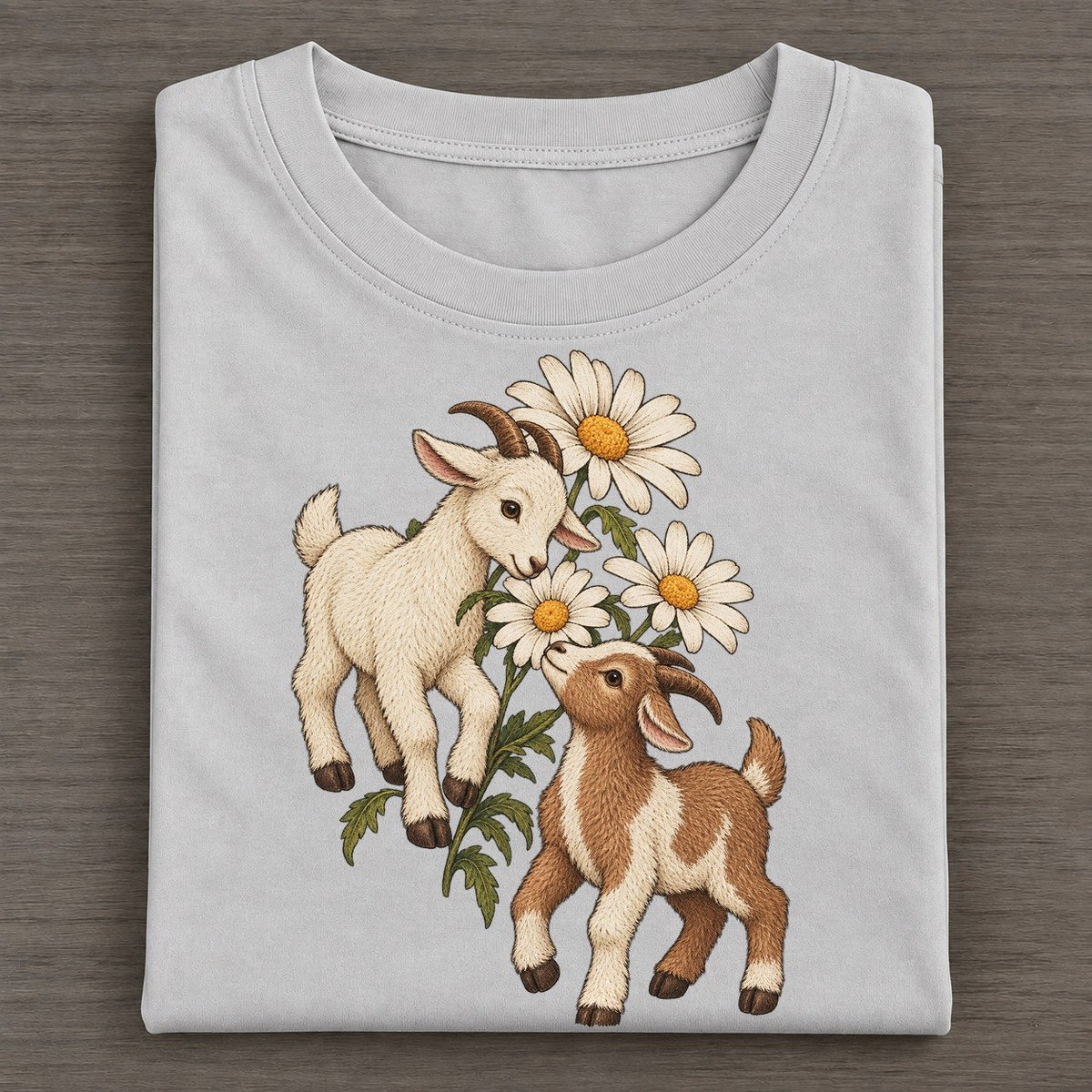 Daisy Goat Pair Everyday Originals Classic T-shirt – Grey
