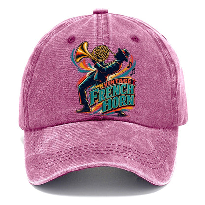 Vintage French Horn Music Instruments Classic Cap – Dusty Rose