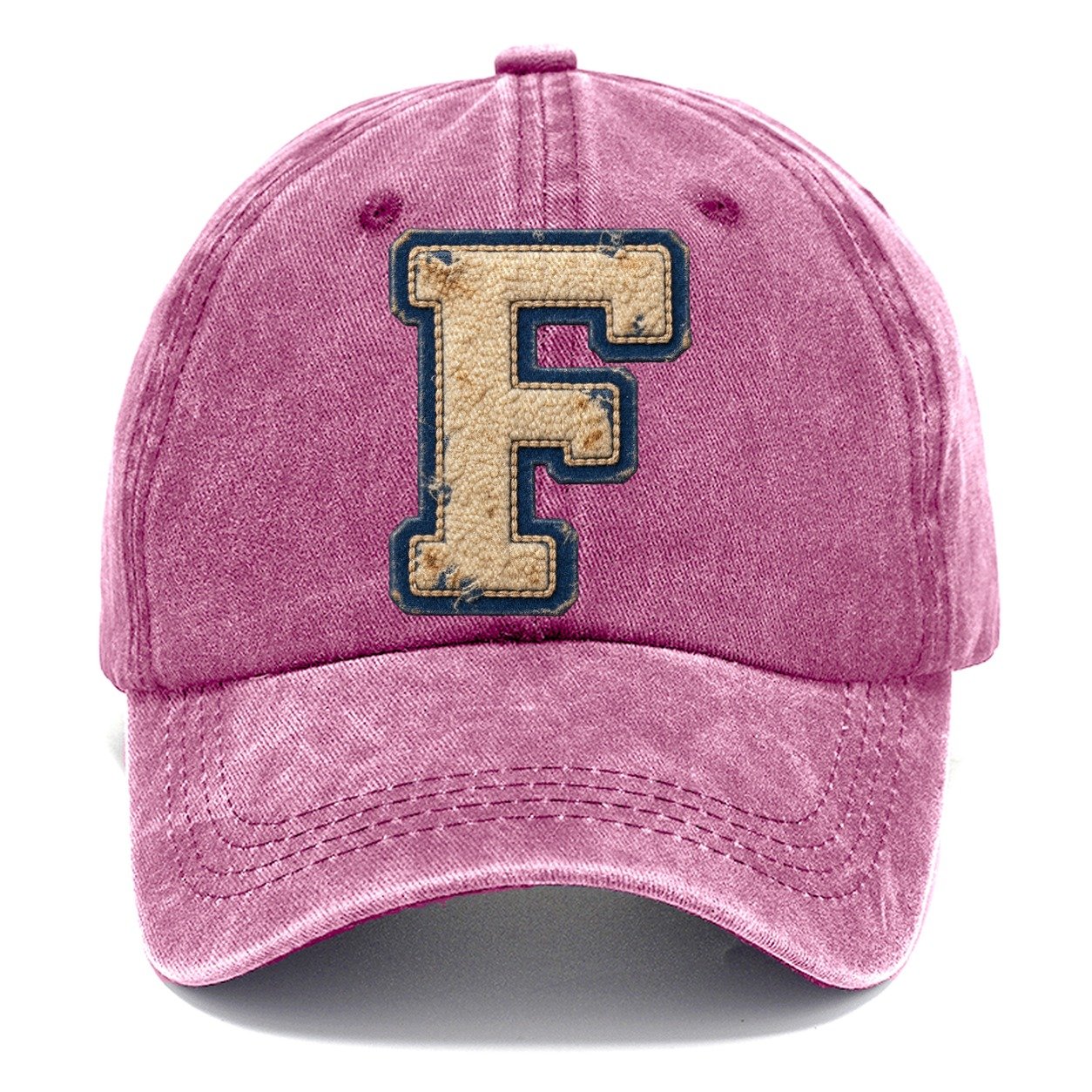 Varsity Chenille F Monogram Classic Cap – Dusty Rose