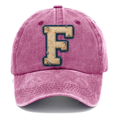 Varsity Chenille F Monogram Classic Cap – Dusty Rose
