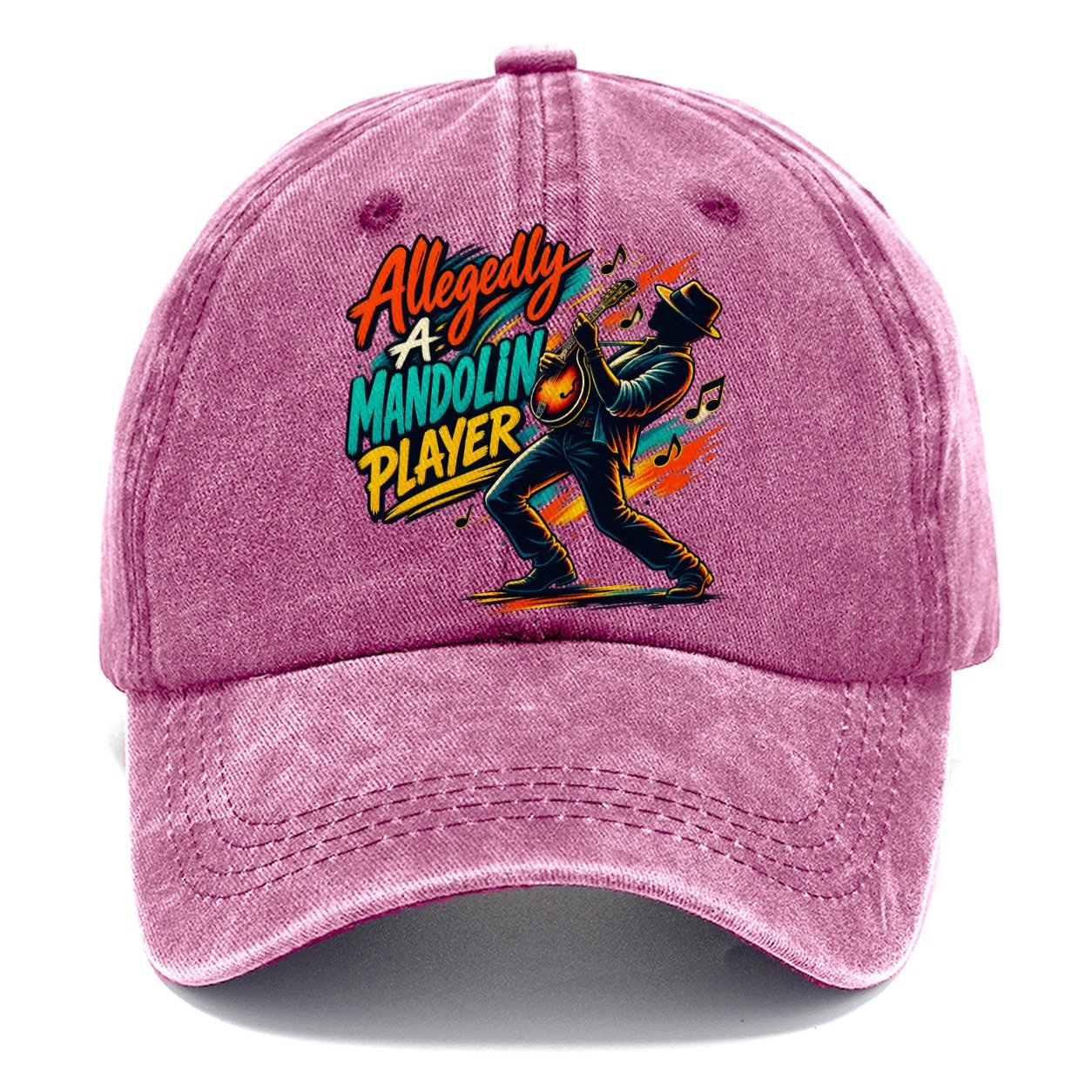 Allegedly A Mandolin Player Music Instruments Classic Cap – Dusty Rose