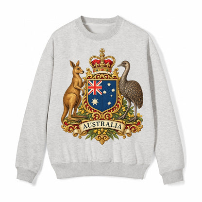 Heritage Coat Badge Fleece Sweatshirt – Light Gray