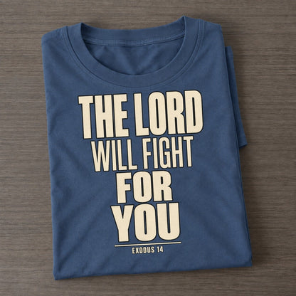 The Lord Will Fight Plain Gospel Classic T-shirt – Twilight Navy