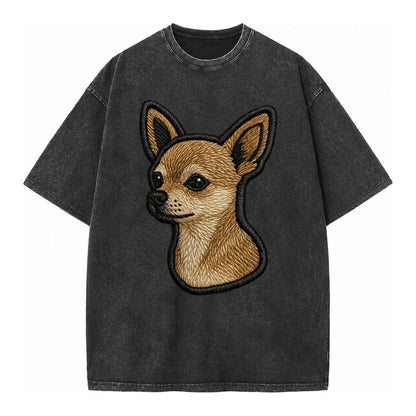 Chihuahua Logo Vintage T-shirt – Black