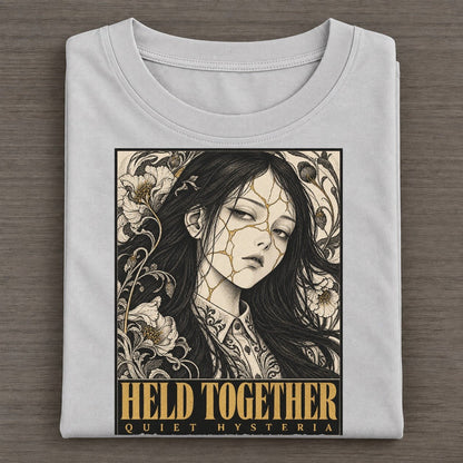Held Together Quiet Hysteria Classic T-shirt – Grey