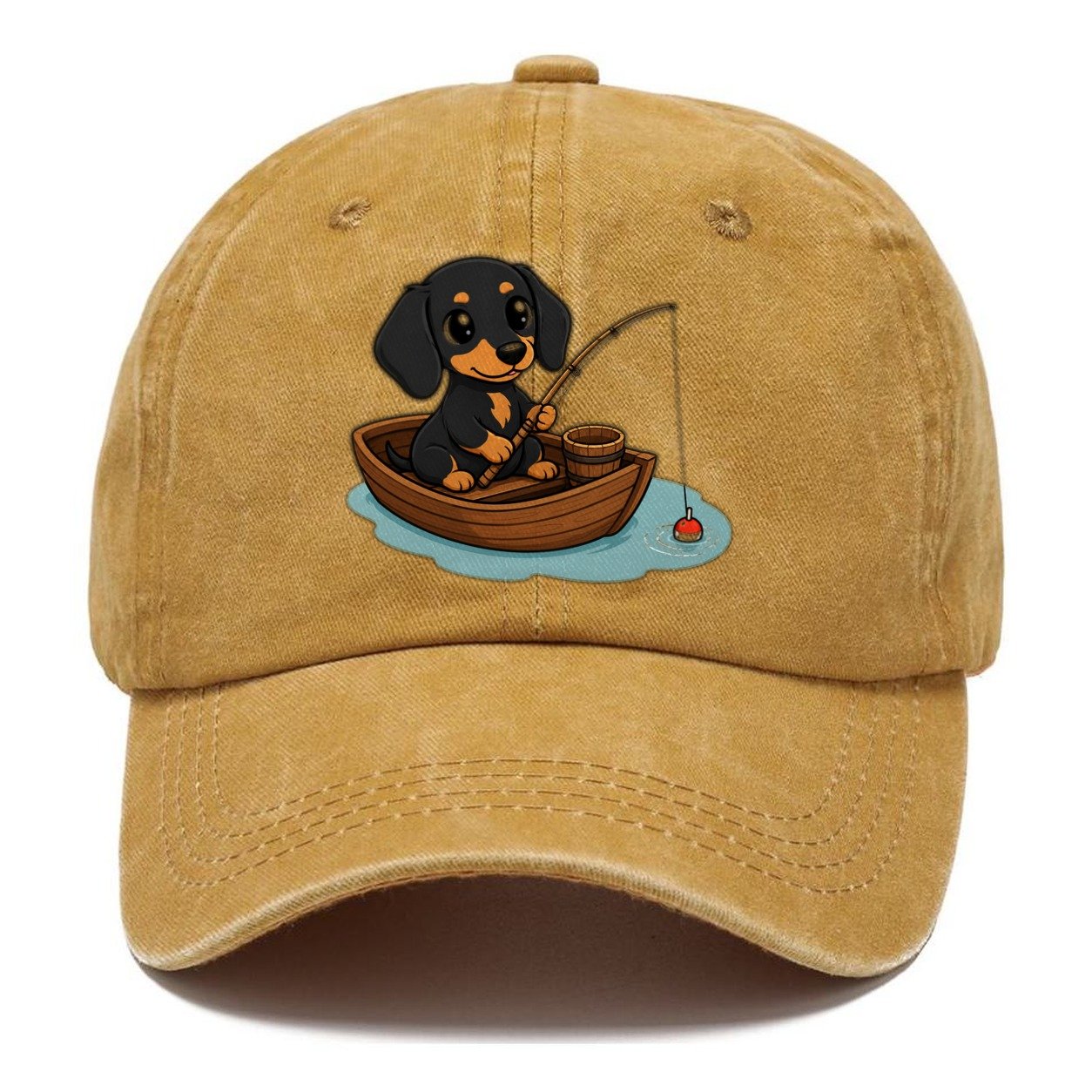 Dachshund Fishing Boat Classic Cap – Golden Harvest