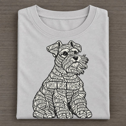 Windy Schnauzer Phrase Silhouette Classic T-shirt – Grey