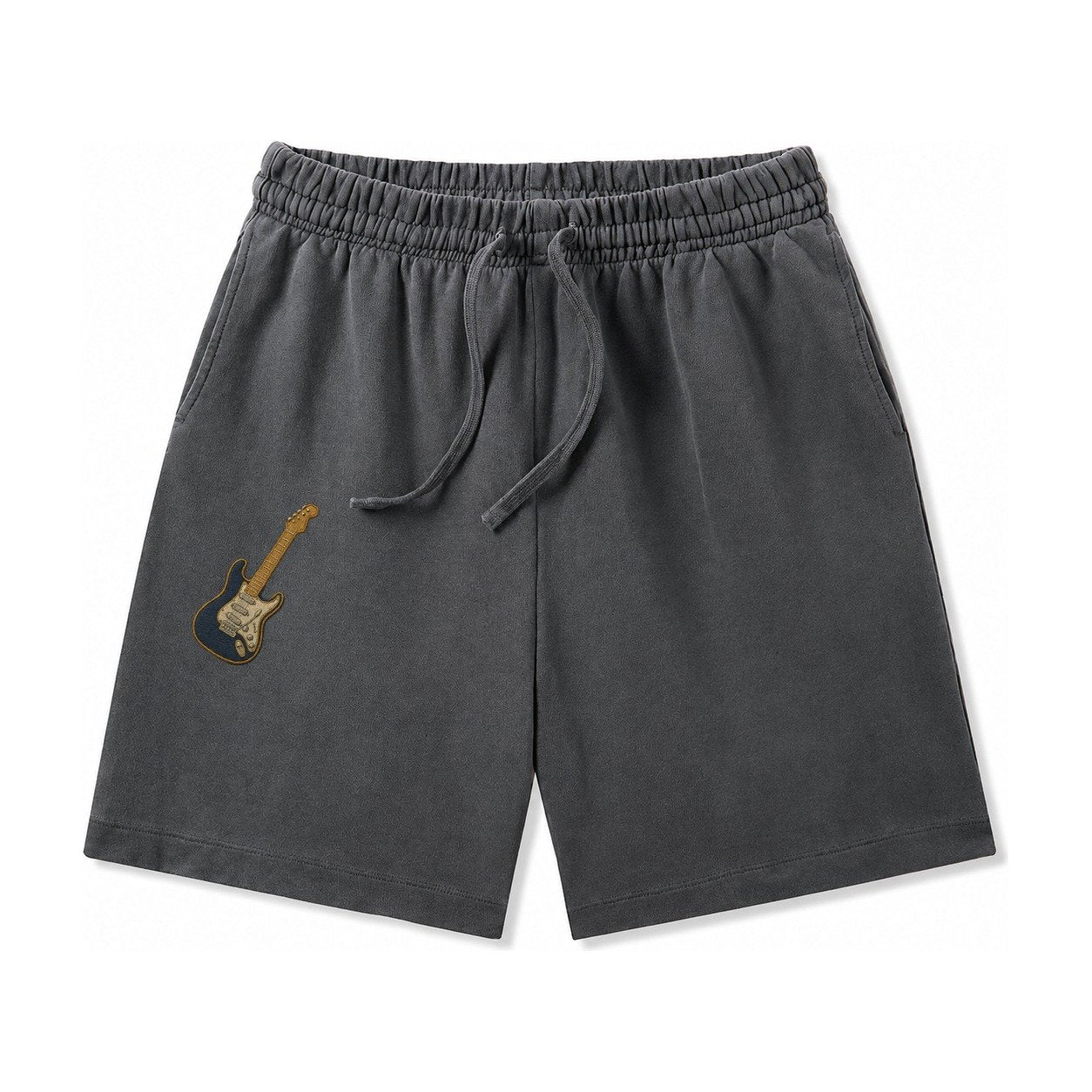 Electric Guitar Washed Shorts – Dark Gray