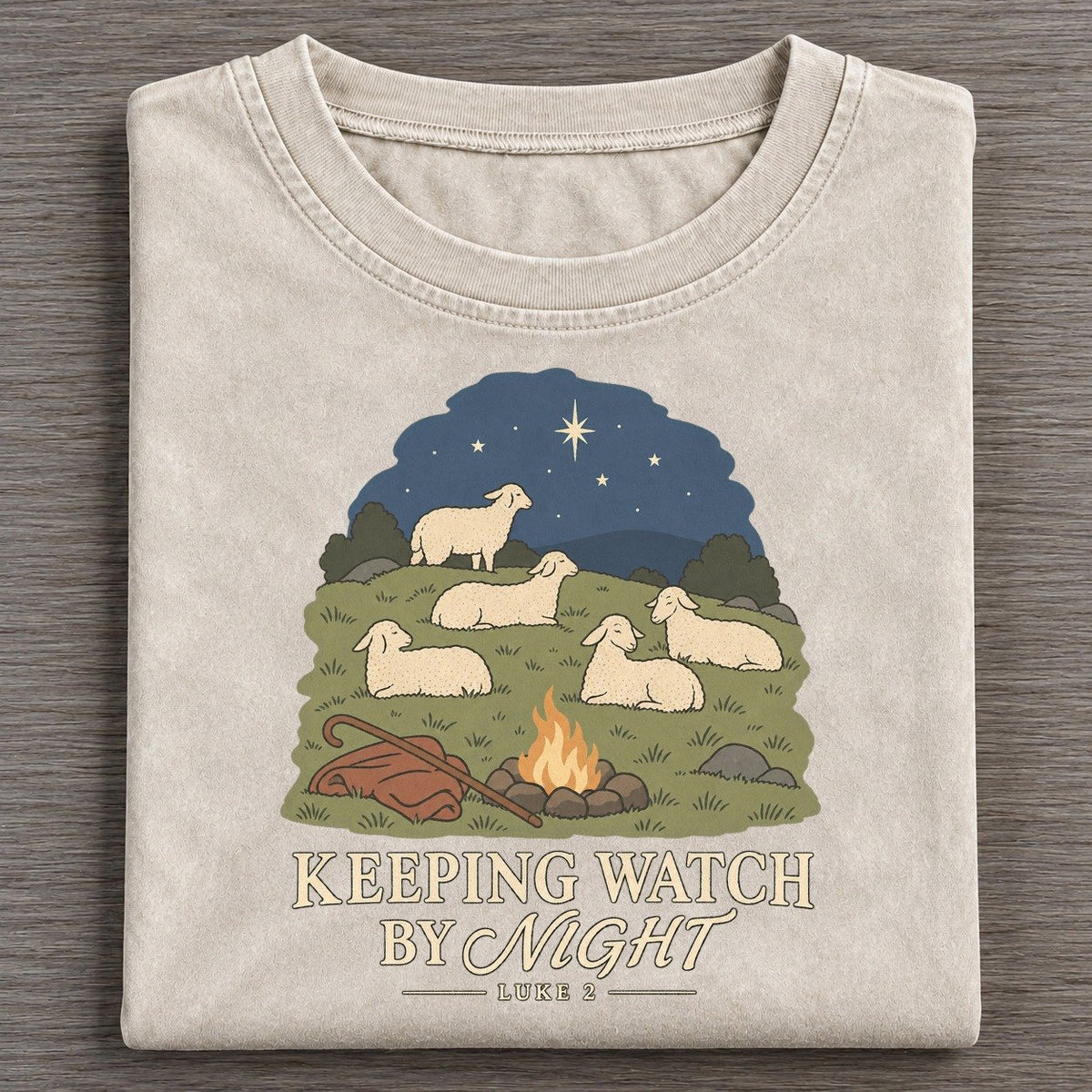 Keeping Watch By Night The Counting Gate Vintage T-shirt – Off White
