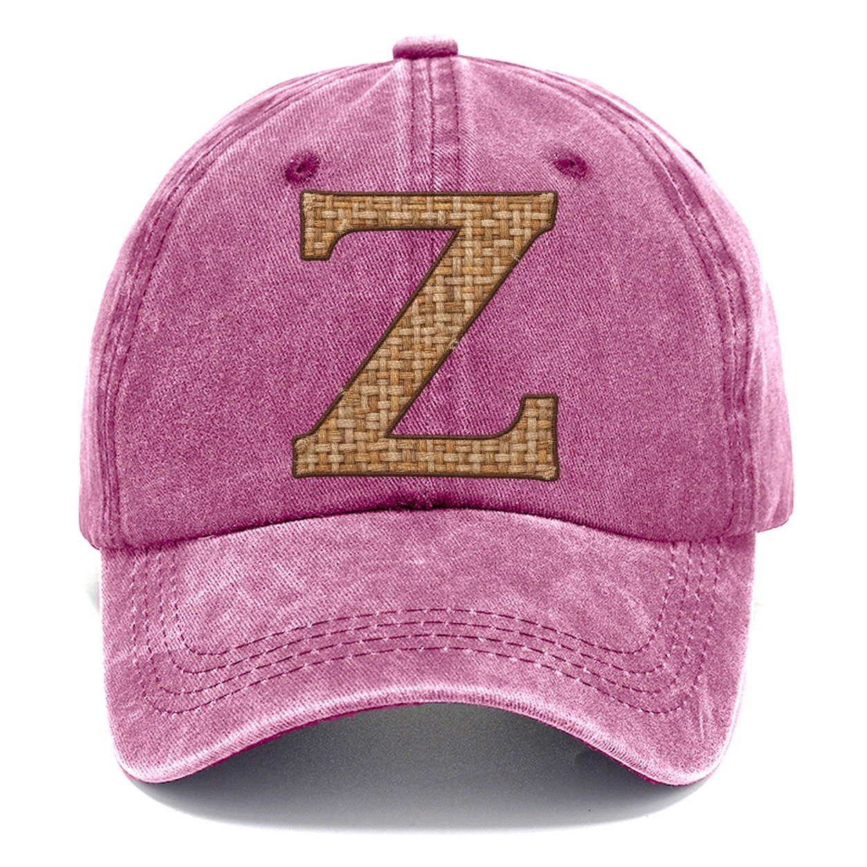 Woven Tweed Z Monogram Classic Cap – Dusty Rose