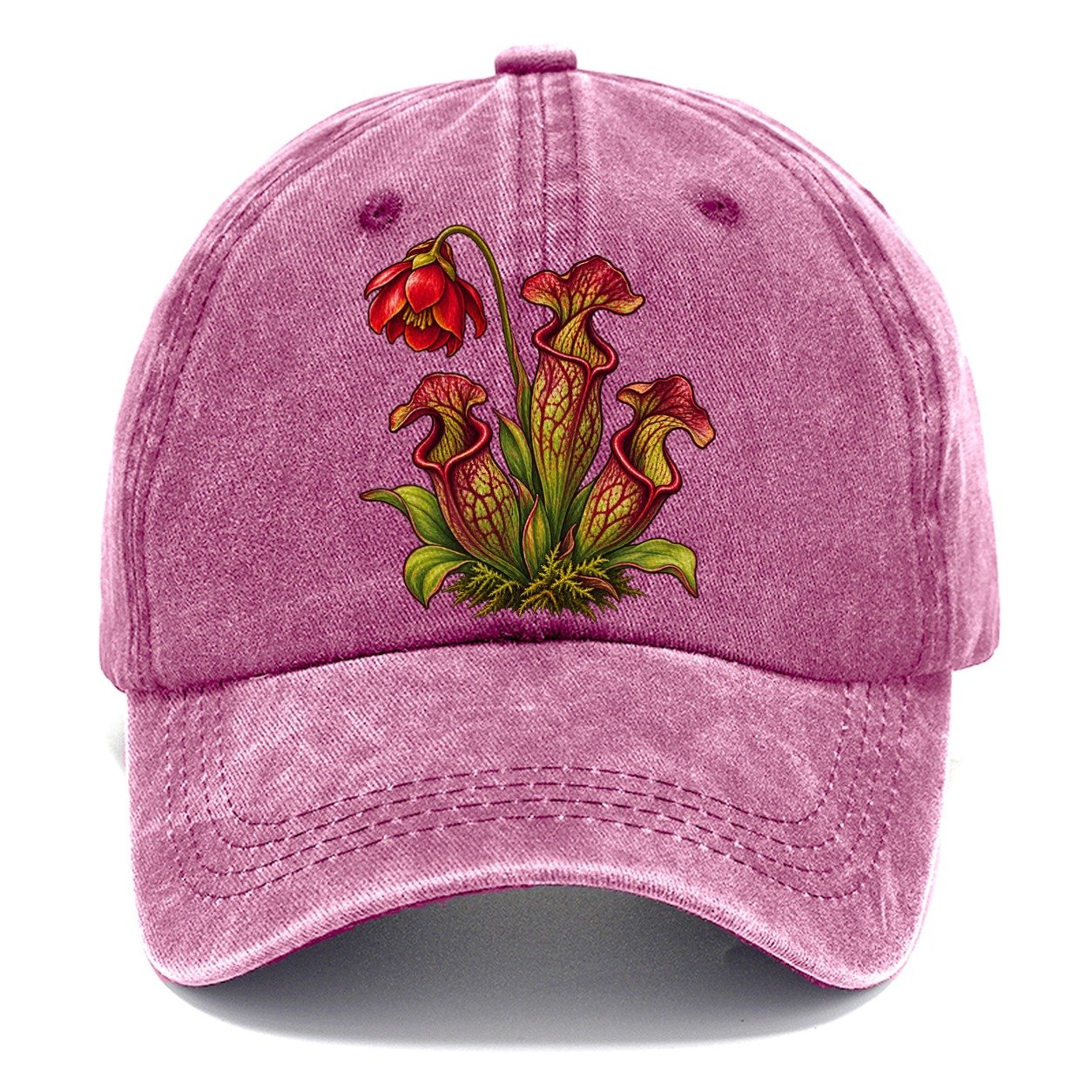 Newfoundland And Labrador Purple Pitcher Plant Canada Cultural Icons Classic Cap – Dusty Rose
