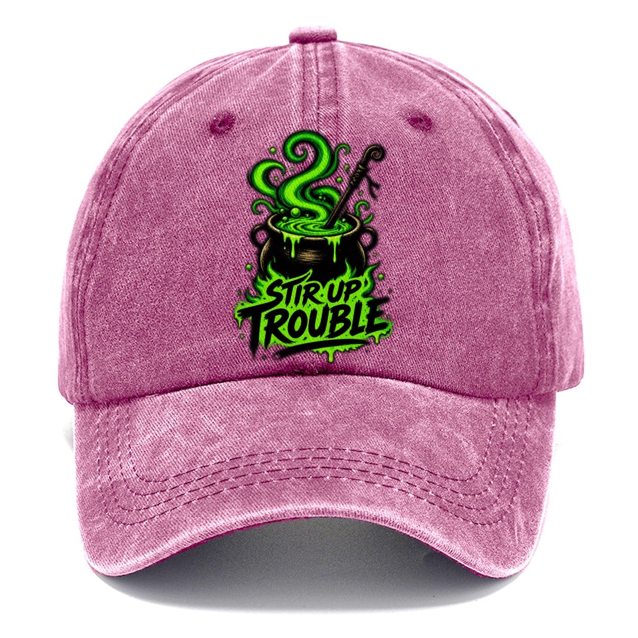 Stir Up Trouble Slogan Witch Magic Classic Cap – Dusty Rose
