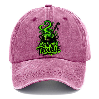 Stir Up Trouble Slogan Witch Magic Classic Cap – Dusty Rose
