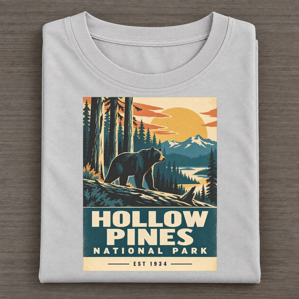 Hollow Pines Nowhere National Parks Classic T-shirt – Grey