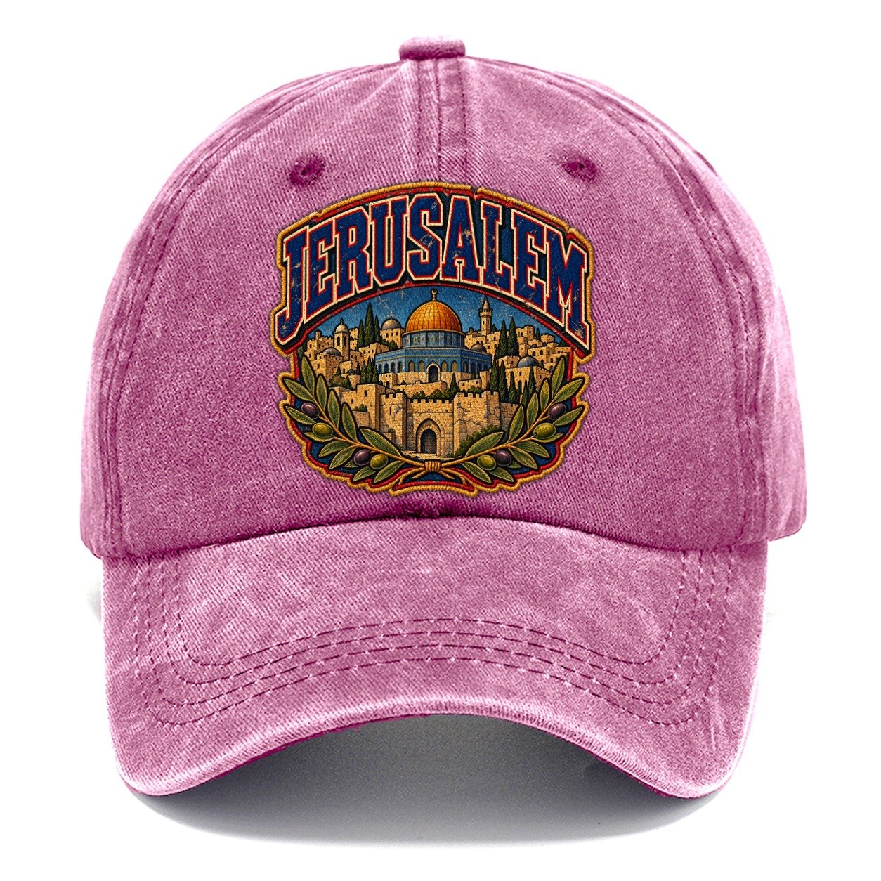 Varsity Arc Jerusalem Lettering Jerusalem Classic Cap – Dusty Rose